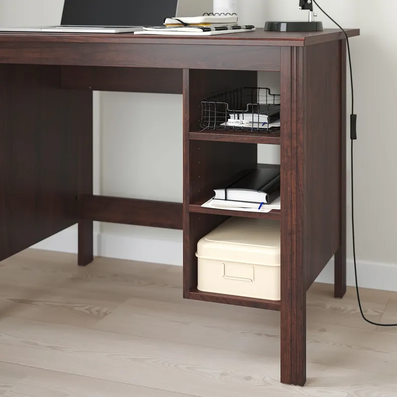 IKEA BRUSALI БРУСАЛИ, письменный стол, коричневый, 90x52 см 303.022.99 фото №2