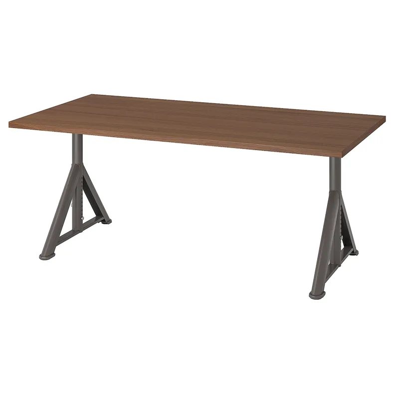 IKEA IDÅSEN ИДОСЕН, письменный стол, коричневый / темно-серый, 160x80 см 992.810.39 фото №1