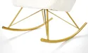 Мягкое кресло-качалка HALMAR LIBERTO, кремовый / золотой фото thumb №9