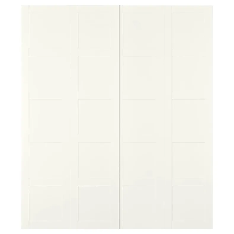 IKEA BERGSBO БЕРГСБУ, пара раздвижных дверей, белый, 200x236 см 405.253.03 фото №1