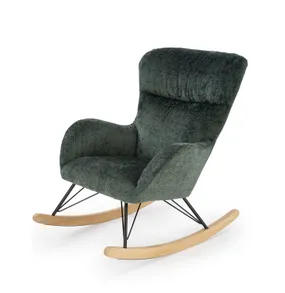 Мягкое кресло-качалка HALMAR CASTRO, темно-зеленый фото