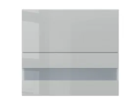 Кухонный шкаф BRW Top Line 80 см с навесным стеклянным шкафом серый глянец, серый гранола/серый глянец TV_G2O_80/72_OV/O-SZG/SP фото