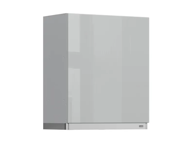 Кухонный шкаф BRW Top Line 60 см с вытяжкой левый серый глянец, серый гранола/серый глянец TV_GOO_60/68_L_FL_BRW-SZG/SP/IX фото №2