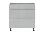 BRW Базовый шкаф для кухни Top Line 80 см с ящиками с плавным закрыванием серый глянец, серый гранола/серый глянец TV_D3S_80/82_2STB/STB-SZG/SP фото