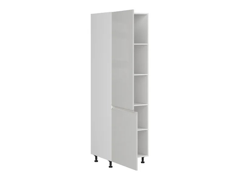 BRW высокий цокольный шкаф для кухни Sole 60 см слева светло-серый глянец, альпийский белый/светло-серый глянец FH_D_60/207_L/L-BAL/XRAL7047 фото №3