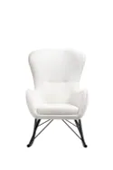 Мягкое кресло-качалка HALMAR LIBERTO 3, белый фото thumb №5