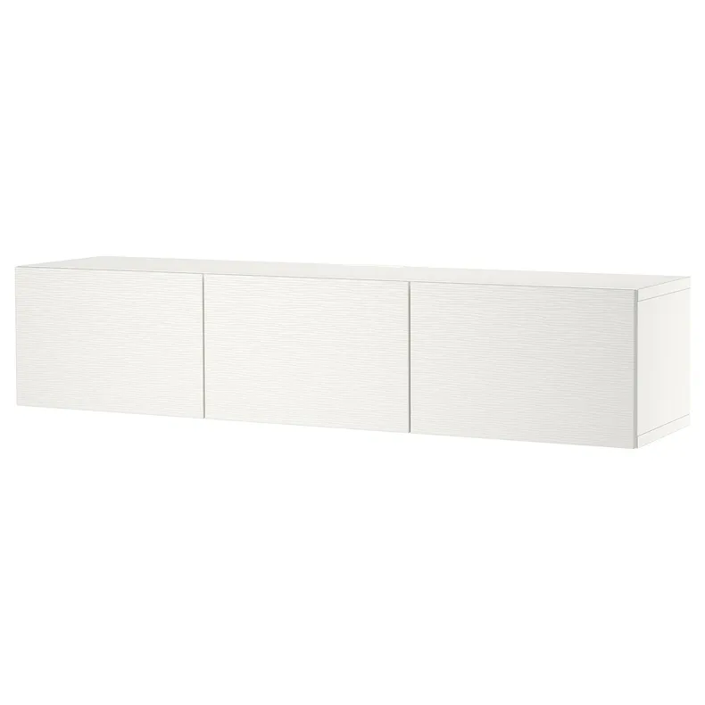 IKEA BESTÅ БЕСТО, тумба для телевізора з дверцятами, білий / Laxviken білий, 180x42x38 см 194.217.98 фото №1