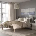 IKEA SAGESUND САГЕСУНД, каркас ліжка з оббивкою, Дісерёд коричневий / Ліндбоден, 140x200 см 594.965.36 фото thumb №2