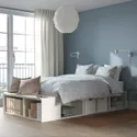IKEA PLATSA ПЛАТСА, каркас кровати с ящиками, белый, 140x200 см 104.530.86 фото thumb №3