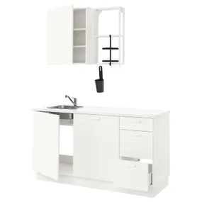 IKEA ENHET ЕНХЕТ, кухня, білий, 163x63.5x222 см 193.372.95 фото