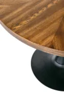 Стол кухонный круглый HALMAR CARMELO 100x100 см, столешница - орех, ножка - черный фото thumb №5