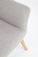 Крісло м'яке HALMAR COTTO світло-сірий фото thumb №7