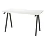 IKEA TROTTEN ТРОТТЕН, письмовий стіл, білий / антрацит, 140x80 см 294.295.53 фото