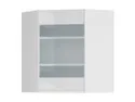 BRW Угловой кухонный шкаф Sole 60 см с витриной слева белый глянец, альпийский белый/глянцевый белый FH_GNWU_60/72_LV-BAL/BIP фото thumb №1