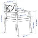 IKEA BONDHOLMEN БОНДХОЛЬМЕН, стіл+4 крісла з підлокітн, вуличний, білий/бежевий/бежевий Фрессон/Дувхольмен 395.498.47 фото thumb №4