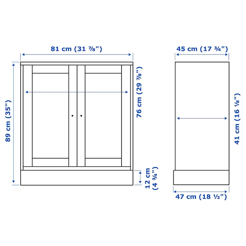 IKEA HAVSTA ХАВСТА, шкаф с цоколем, белый, 81x47x89 см 005.292.42 фото №2