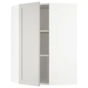 IKEA METOD МЕТОД, угловой навесной шкаф с полками, белый / светло-серый, 68x100 см 492.741.78 фото thumb №1
