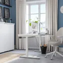 IKEA MITTZON МІТТЗОН, письмовий стіл, білий, 140x60 см 995.139.54 фото thumb №4
