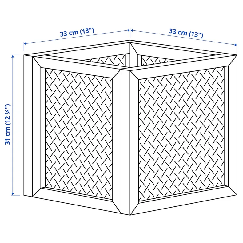 IKEA VÄLTNING, контейнер, натуральный, 33x33x31 см 805.890.05 фото №4