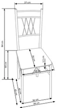 Столовый комплект HALMAR FAUS Стол + 4 Стула дуб сонома фото thumb №2