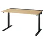 IKEA MITTZON МІТТЗОН, письмовий стіл, okl дуб / чорний, 140x80 см 395.281.28 фото