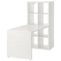 IKEA KALLAX КАЛЛАКС, письмовий стіл, комбінація, білий, 77x154x147 см 195.135.66 фото thumb №1