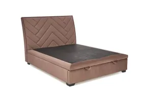 Кровать двуспальная HALMAR CONTINENTAL 1 Velvet 160х200 см – обивка бежевая фото