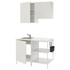 IKEA ENHET ЕНХЕТ, кухня, білий, 123x63.5x222 см 593.370.95 фото