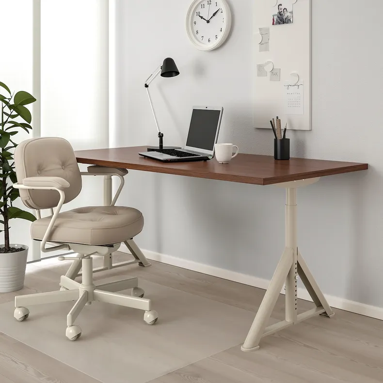 IKEA IDÅSEN ИДОСЕН, письменный стол, коричневый / бежевый, 160x80 см 892.810.30 фото №2