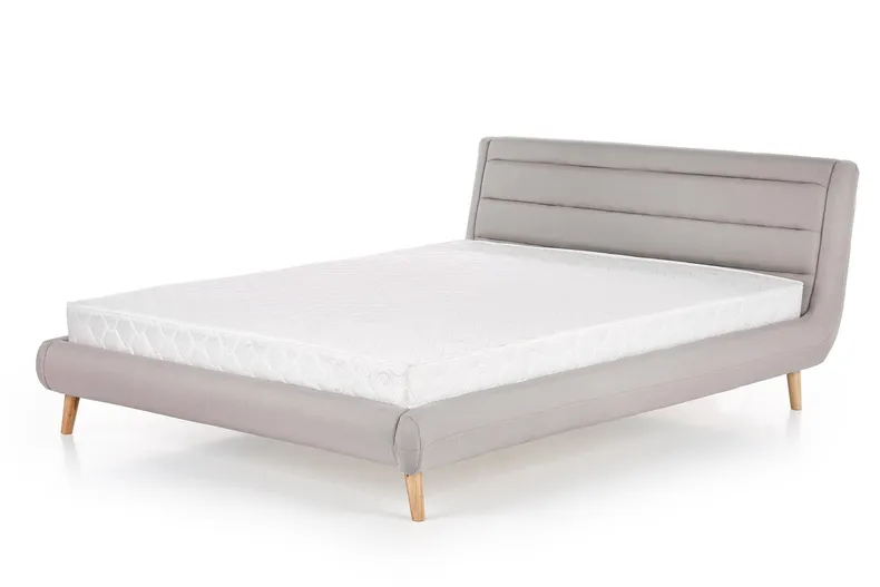 Ліжко двоспальне HALMAR ELANDA 160x200 см світло-сірий фото №1