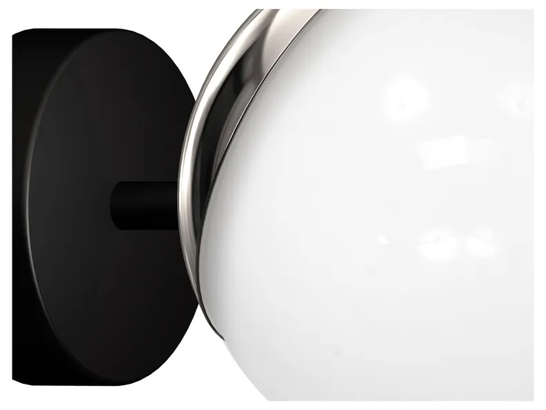 BRW Металлический настенный светильник Sfera белого и черного цвета 075565 фото №2