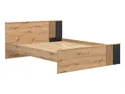BRW Кровать Vabres 160x200 дубовые рейки ручной работы, дуб ремесленный/черный LOZ/160-DASN/DASN/CA фото thumb №1