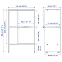 IKEA BAGGEBO БАГГЕБО, шафа з дверцятами, білий, 50x30x80 см 604.812.04 фото thumb №7