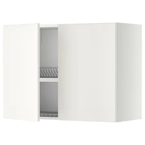 IKEA METOD МЕТОД, навесной шкаф с сушилкой / 2дверцы, белый / белый, 80x60 см 894.586.08 фото