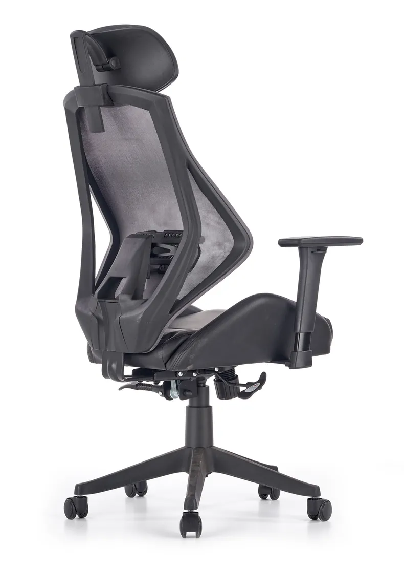 Крісло комп'ютерне офісне обертове HALMAR HASEL чорний / сірий фото №6