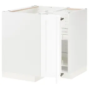 IKEA METOD МЕТОД, угловой напольн шкаф с вращающ секц, белый Энкёпинг / белая имитация дерева, 88x88 см 894.735.95 фото