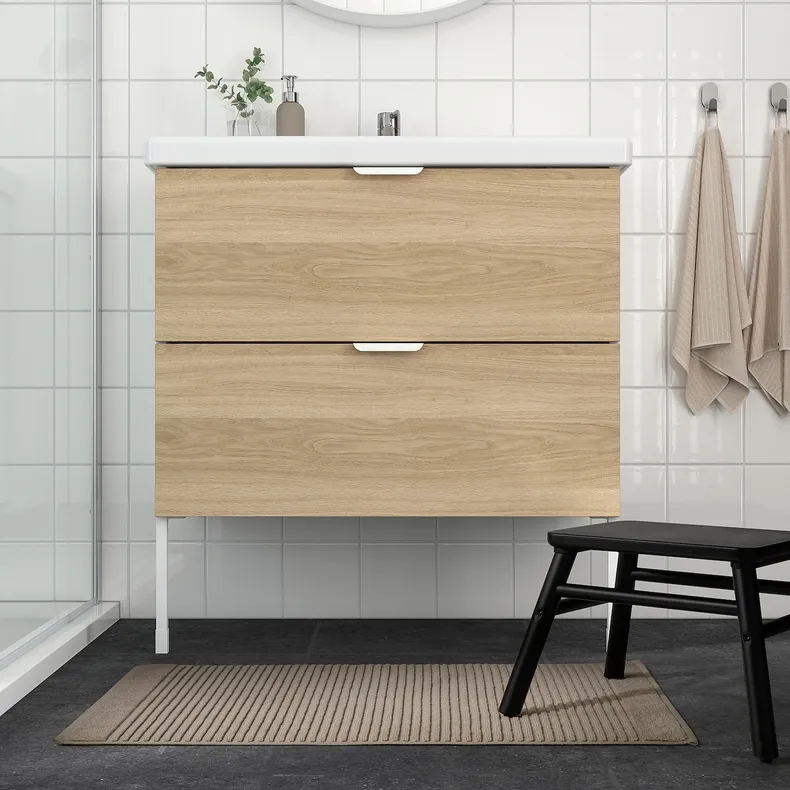 IKEA ALSTERN АЛЬСТЕРН, килимок для ванної кімнати, бежевий, 50x80 см 304.492.39 фото №3
