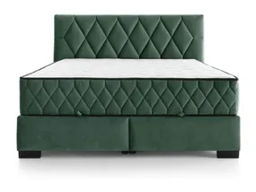 BRW Кровать двуспальная с 2 матрасами и подъемным механизмом BRW REVE 160x200 см, зеленый LO_KT-REVE-160X200-G2-AMON_06 фото