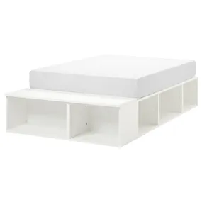 IKEA PLATSA ПЛАТСА, каркас ліжка з відділ д/зберігання, білий, 140x200 см 104.530.86 фото