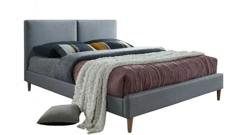 Кровать двуспальная SIGNAL ACOMA, 160x200 см, ткань / дуб фото №1