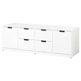 IKEA NORDLI НОРДЛІ, комод із 6 шухлядами, білий, 160x54 см 492.766.29 фото