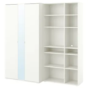 IKEA VIHALS ВІХАЛЬС, гардероб, комбінація, білий, 200x57x200 см 594.421.95 фото