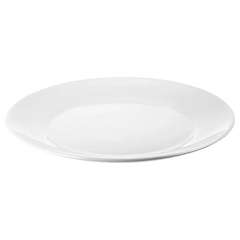 IKEA OFTAST ОФТАСТ, тарелка, белый, 25 см 302.589.13 фото №1
