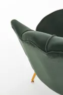 М'яке крісло HALMAR AMORINITO темно-зелений/золотий фото thumb №4