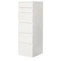 IKEA MALM МАЛЬМ, комод із 6 шухлядами, білий / дзеркальний, 40x123 см 704.035.93 фото thumb №1