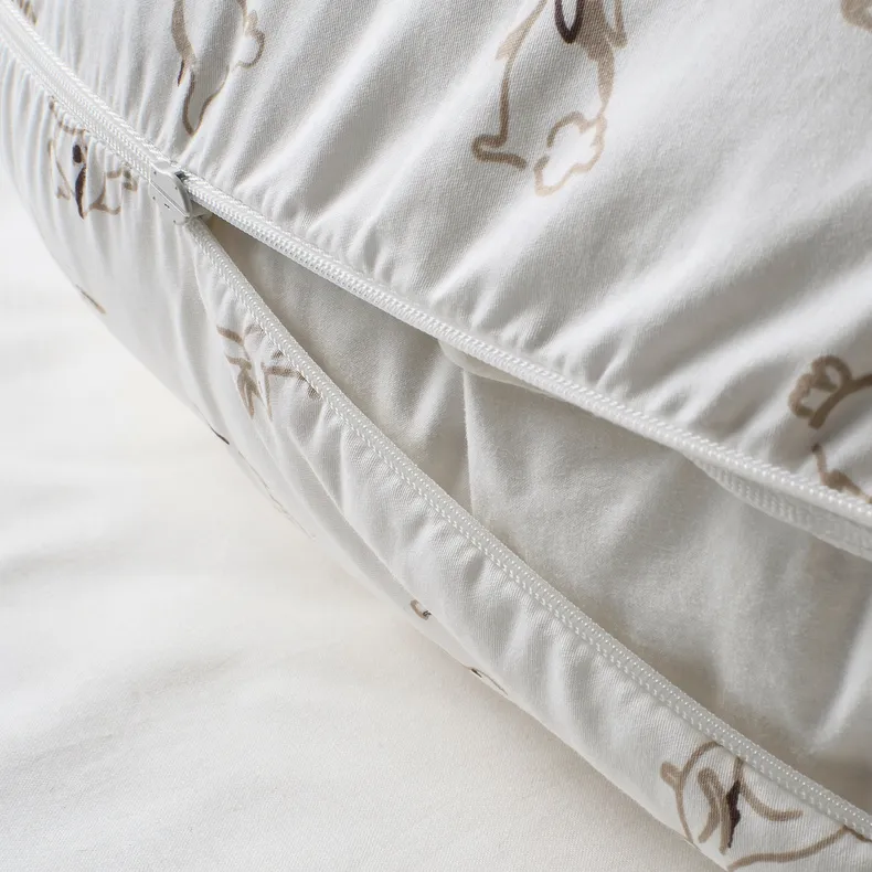 IKEA LEN ЛЕН, чохол на подушку для годування, в кроликах/білих, 60x50x18 см 004.141.37 фото №4
