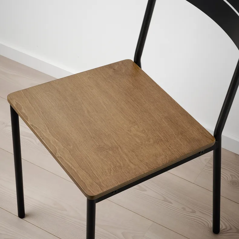 IKEA SANDSBERG САНДСБЕРГ / SANDSBERG САНДСБЕРГ, стіл+4 стільці, чорний / чорний, 110x67 см 494.204.10 фото №7