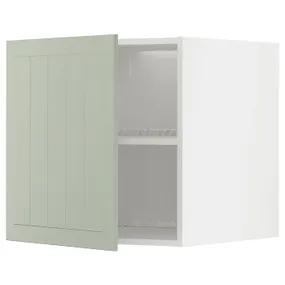 IKEA METOD МЕТОД, верхня шафа для холодильн / мороз кам, білий / Стенсунд світло-зелений, 60x60 см 794.871.40 фото