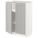 IKEA METOD МЕТОД, підлогова шафа з полицями / 2 дверцят, білий / світло-сірий Lerhyttan, 60x37 см 994.600.50 фото thumb №1
