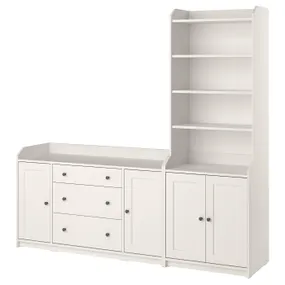 IKEA HAUGA ХАУГА, комбинация д / хранения, белый, 210x46x199 см 693.886.40 фото